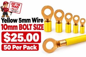 Yellow 5mm Wire  10mm Bolt Size